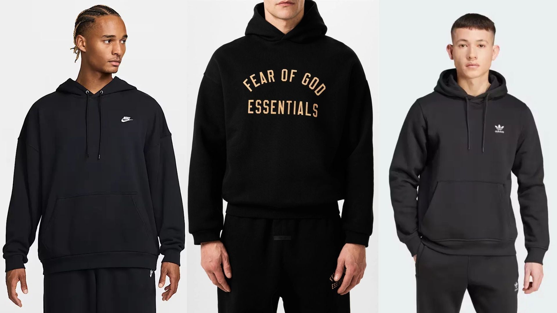 Hoodie comparison Switzerland 2025: Nike, Adidas, Essentials