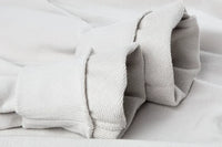 French Terry Hoodie Sand-Grau - Detail Rippbündchen