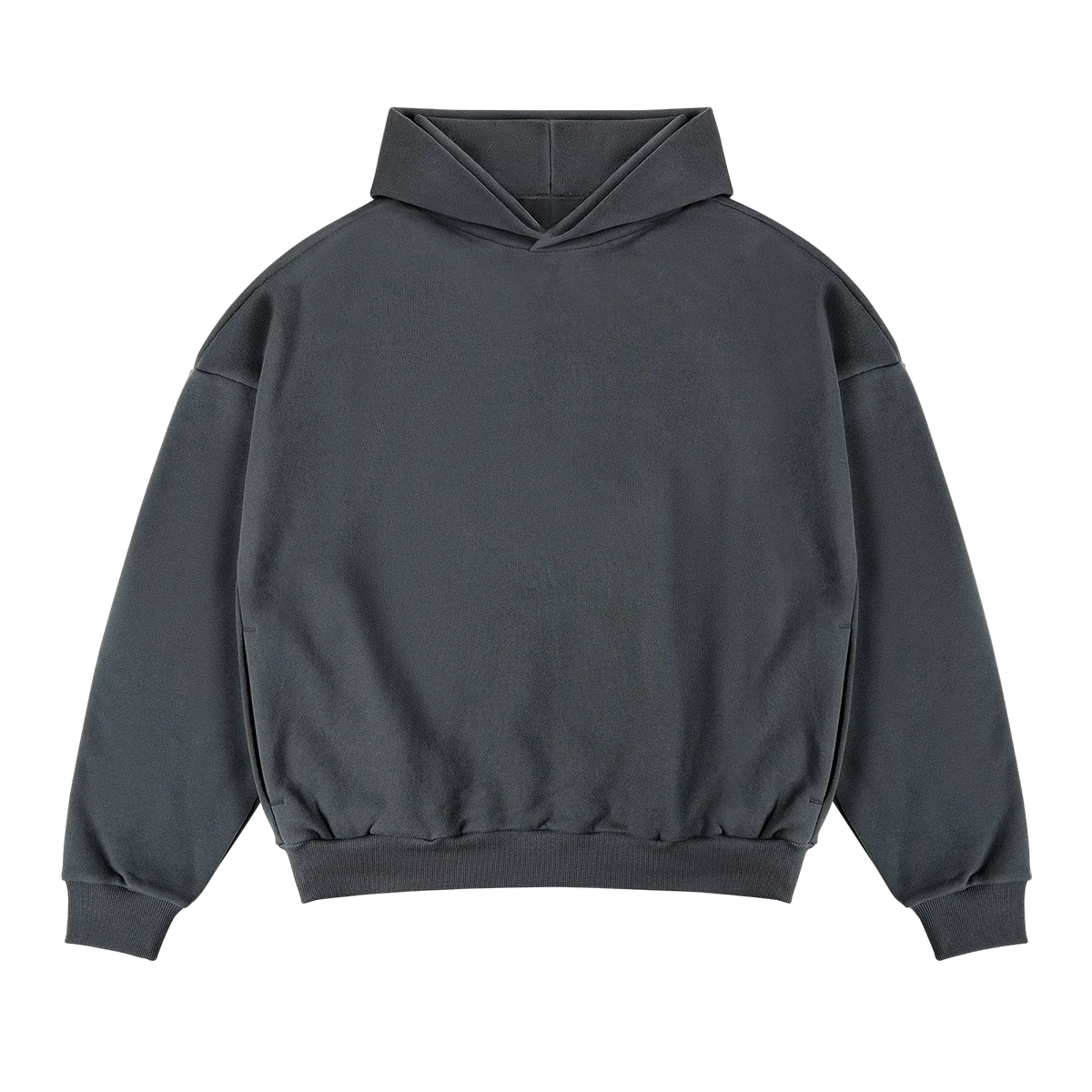 Alltags Essential Hoodie Dunkelgrau - Premium 400GSM Kapuzenpullover für jeden Tag von Gradual Basics