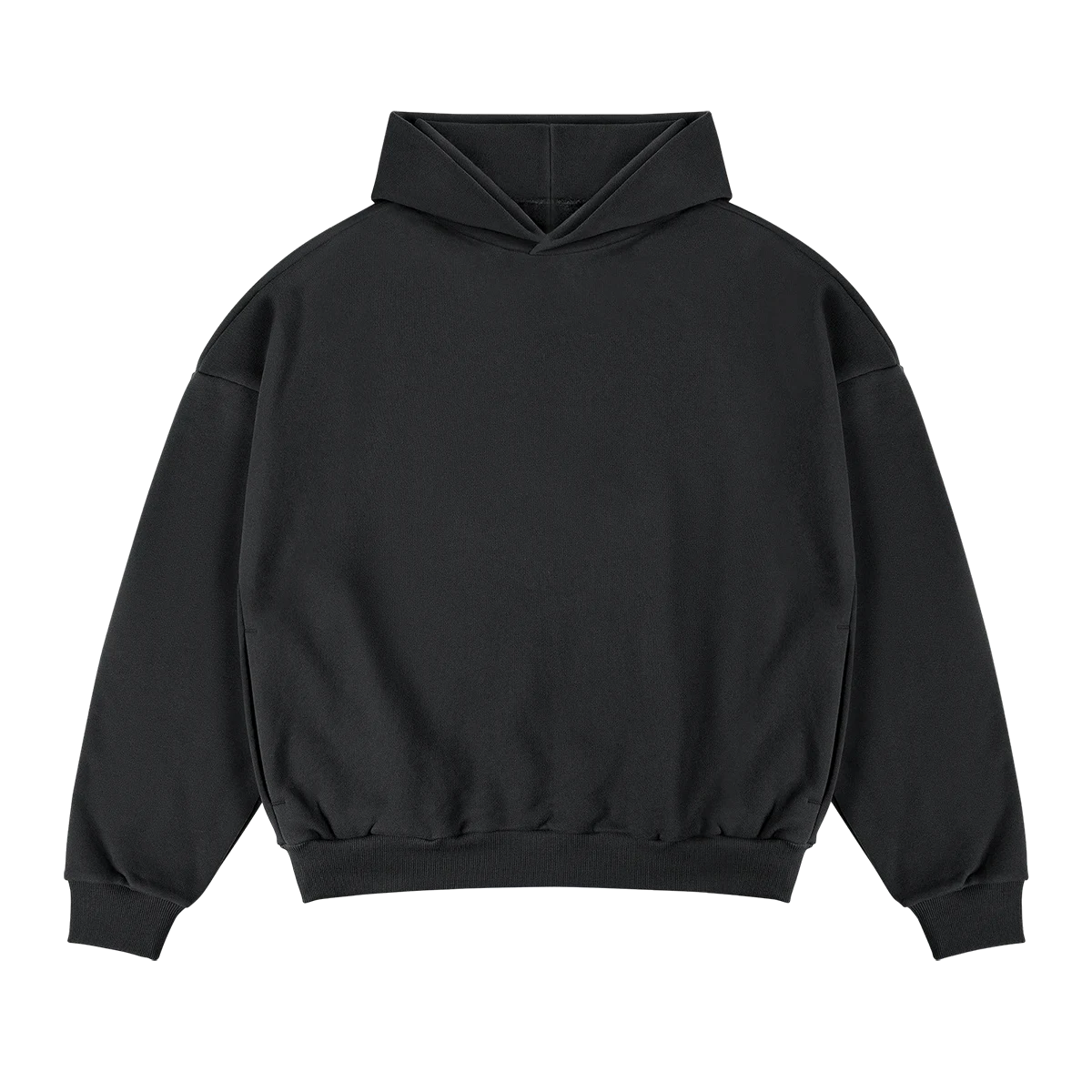 Alltags Essential Hoodie Schwarz - Premium 400GSM Kapuzenpullover für jeden Tag von Gradual Basics