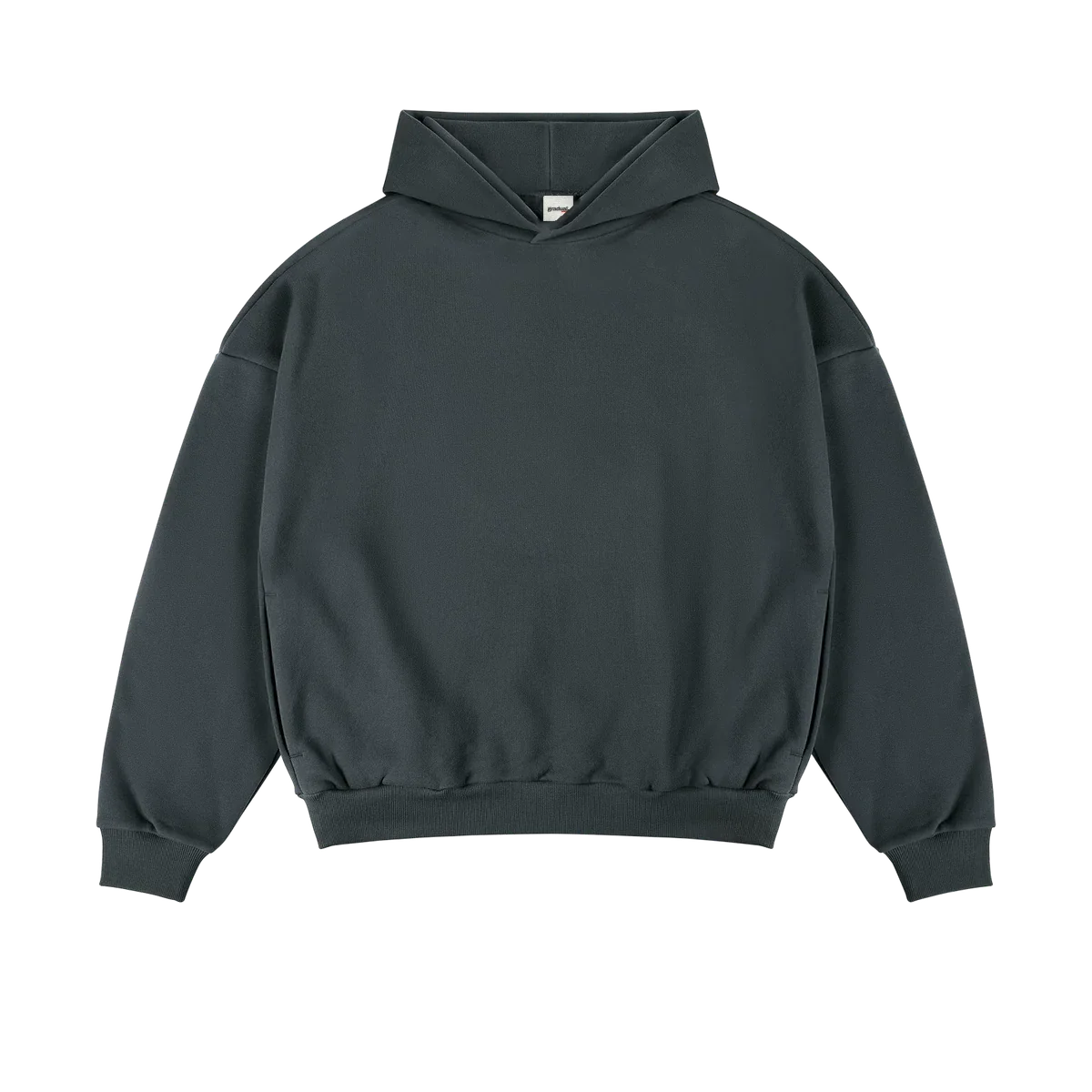 French Terry Hoodie Eisen-Grau - 400GSM Kapuzenpullover aus 100% Baumwolle von Gradual Basics