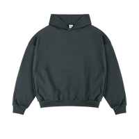 French Terry Hoodie Eisen-Grau - 400GSM Kapuzenpullover aus 100% Baumwolle von gradualbasics