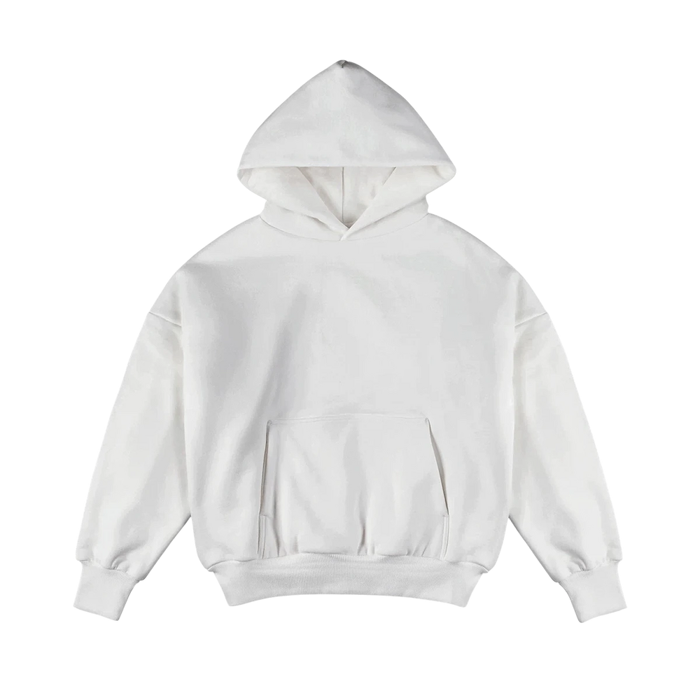 Zum Matterhorn Hoodie Weiss - Ultra-Premium 850GSM Doppelschichtig Kapuzenpullover für Alpin-Wetter