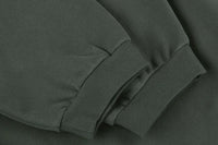 Heavyweight Zip-Up Olivgrün - Detail Rippbündchen