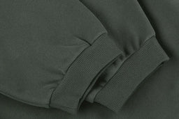 Heavyweight Zip-Up Olivgrün - Detail Rippbündchen