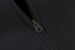Heavyweight Zip-Up Schwarz - Detail YKK Metall-Reissverschluss mit Ring-Zipper